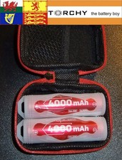 2x Vapcell 4000 battery + case