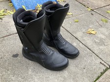 Spada Hurricane (I think) waterproof motorcycle boots. Size 8, in good condition