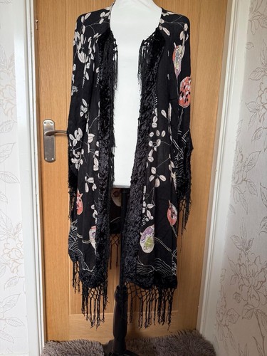River island black kimono - river,
