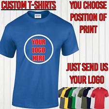 PERSONALISED T-SHIRT MENS T SHIRT CUSTOM PRINT LOGO DESIGN PRINTED WORK NEW