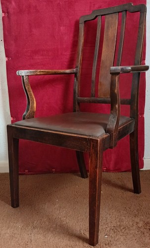 Antique carved oak armchair - antique,