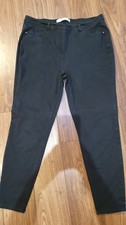 BLACK JERSEY DENIM LEGGINGS BY NEXT - SIZE 18 LONG