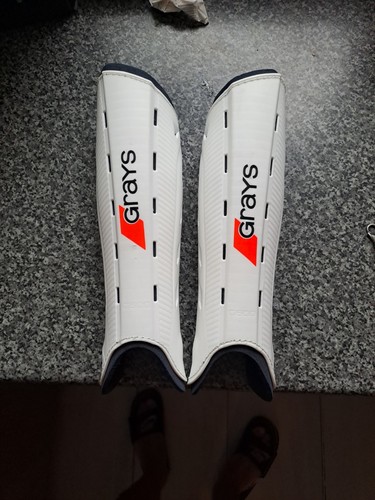 Gray hockey shin - hockey, guards