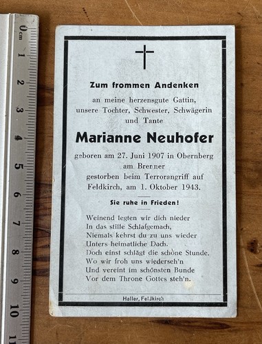 Original ww2 german death card - original,