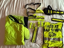 Yellow horse and rider hi viz