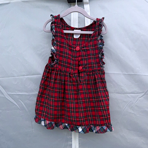 Girls red plaid - girls, dress