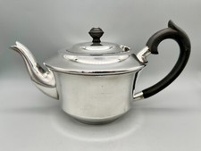 ART DECO STERLING SILVER TEAPOT, GARRARD & CO, LONDON, 1926