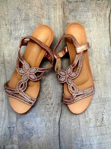 Ladies glitter sandals size - ladies,