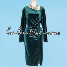 MONSOON RICH TEAL VELVET OCCASION PARTY DRESS SIZE 22