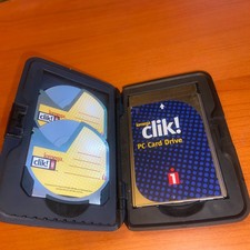 Vintage Iomega Clik! 40mb PCMCIA PC Card Drive + 2 Disks