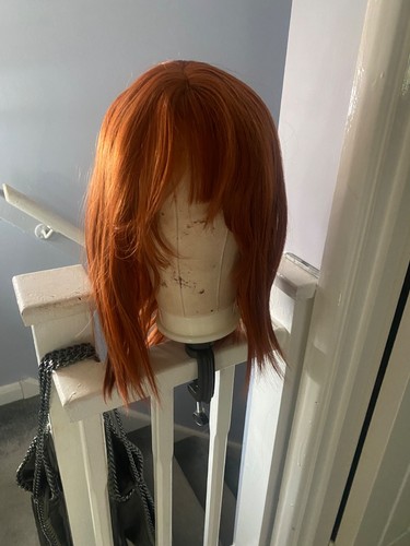 Red synthetic wig - red,