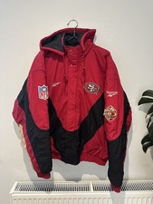 VINTAGE 1996 REEBOK PROLINE SAN FRANCISCO 49ERS PARKA 50 YEARS RED/BLK MENS XL