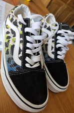 Vans size 4 girls, ladies Black Suede  Pumps Trainers shoes footwear, lace up 