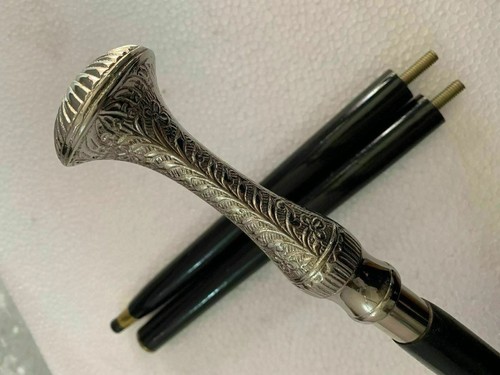 Victorian silver brass handle - brass,