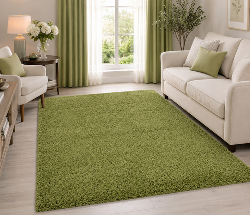 Green living room thick - green,
