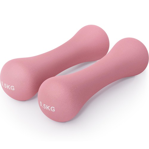 Neoprene bone dumbbells set - bone,