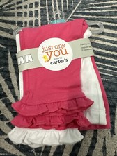 NWT Carters 2 Pack Pants (pantalones) Ruffles Around Feet Size 3 Months