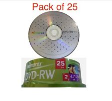 25 x Memorex Blank DVD-RW discs 2x 4.7GB 120 mins Rewritable Spindle