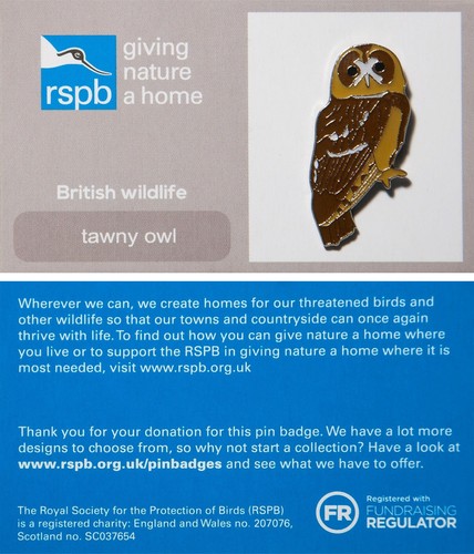 Rspb pin badge gnah - rspb,