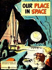 Sci Fi Fantasy Rocket Ship Space Planet Moon Usa New Art Print Poster Cc4230