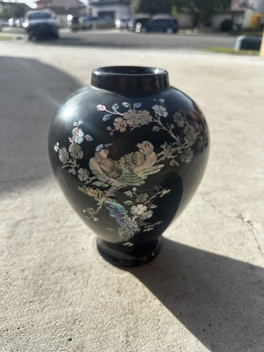 Vintage vase abalone - vase,