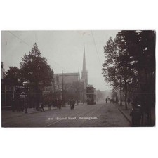 BIRMINGHAM Tram on Bristol Road, RP Postcard by Jackson, Postally Used