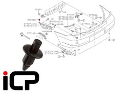 2x Rear Bumper Clips Fits: Subaru Impreza 00-07 WRX STi RA Spec C