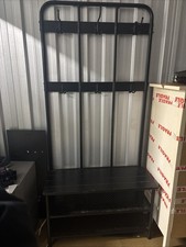 IKEA Nipasen Black Coat Rack with Bench and Shoes Storage