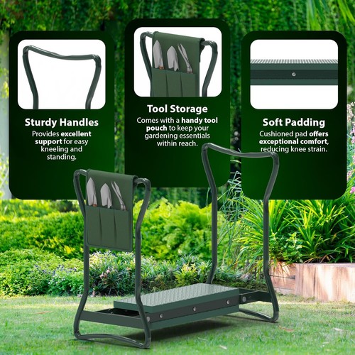 Folding garden kneeler - folding, 2-in-1