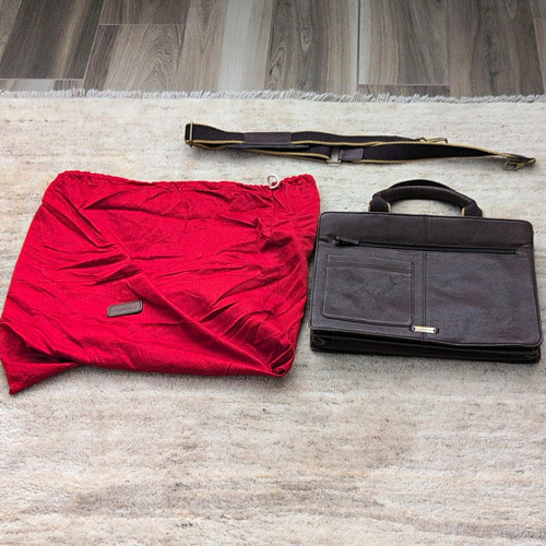 Hidesign brown leather laptop - hidesign,