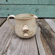 Sutton Hull vintage mushroom stoneware pottery jug 8cm tall 10.5cm wide 