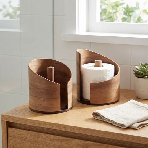 Wooden paper towel - paper, holder