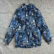 Surfanic Ski Jacket Mens Small Graphic Print Afro Jacket Winter Snow Skiing