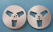 Reel to reel Tape spools (pair) 7" 3D printed (Plastic) in Silver