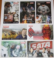 2018 SATA Airbrush Artists SEMA Show Promo Info Card Set Of 7