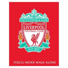 Liverpool FC Large Crest Red Rug Anti Slip Floor Mat Football Club Fans