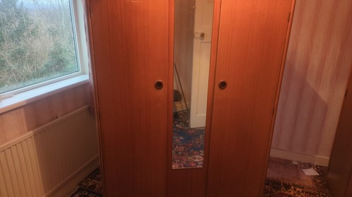 1950s 60s mirrored wardrobe - mirrored,
