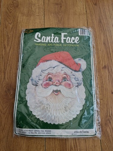 Vintage beistle santa face - beistle,