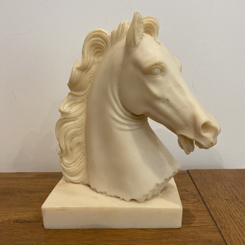 Vintage alabaster horse head - vintage,