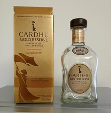 Empty Whisky Bottle Cardhu Gold Reserve with box. 