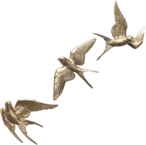 Resin swallows flying - 3d,