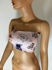 Boob Tube Top Cats Glitter