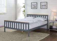Grey Wooden Bed Frame Pine