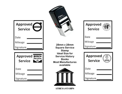 Approved service stamp 28mm - service,