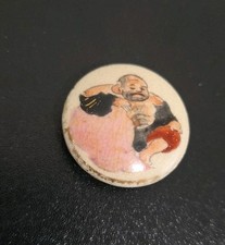 Antique Ceramic Satsuma Button