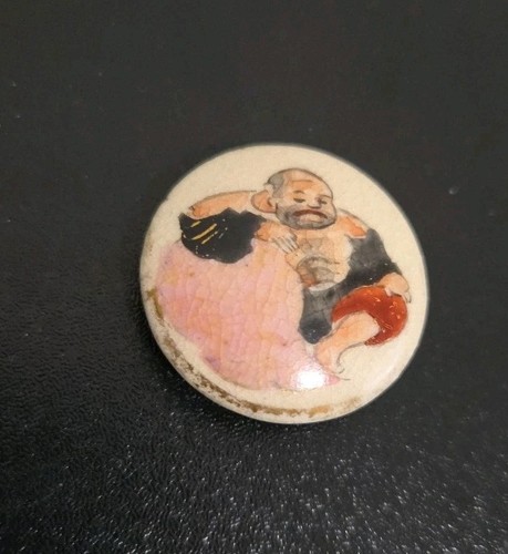 Antique ceramic satsuma - ceramic, button