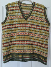 Gorgeous Handmade one of a kind fairisle Vest large/extra large 