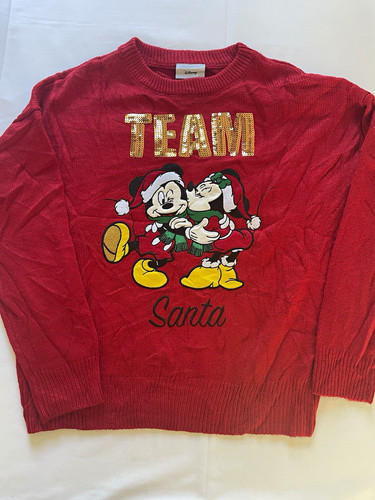 Disney red knit crew - , neck