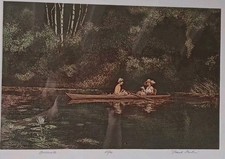 Original Etching Print By Frank Vernon Martin 1921-2005.. Barcarolle 1979