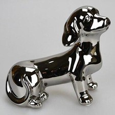 Silver Art Deco Dachshund Dog